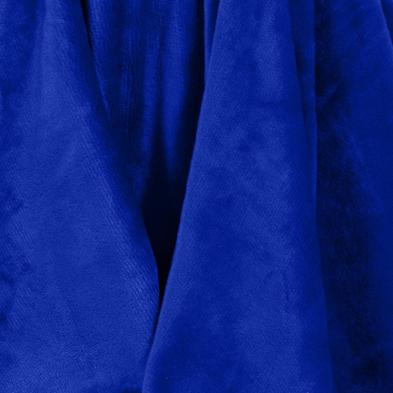 Solid Plush Throw Blanket Abstract Blue