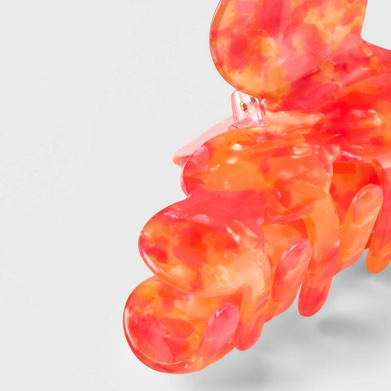 Cloud Shaped Iridescent Claw Hair Clip - A New Day Orange