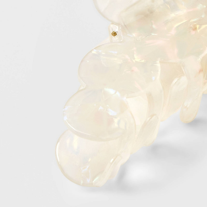 Cloud Shaped Iridescent Claw Hair Clip - A New Day Ivory