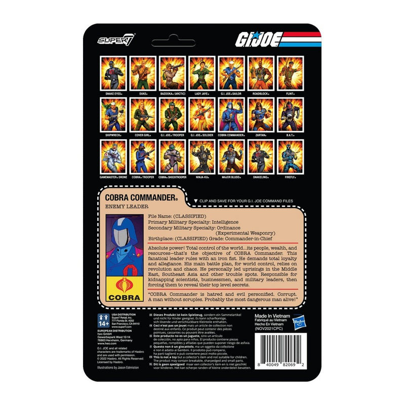 G.I. Joe Super7 ReAction Figures Cobra Commander Action Figure