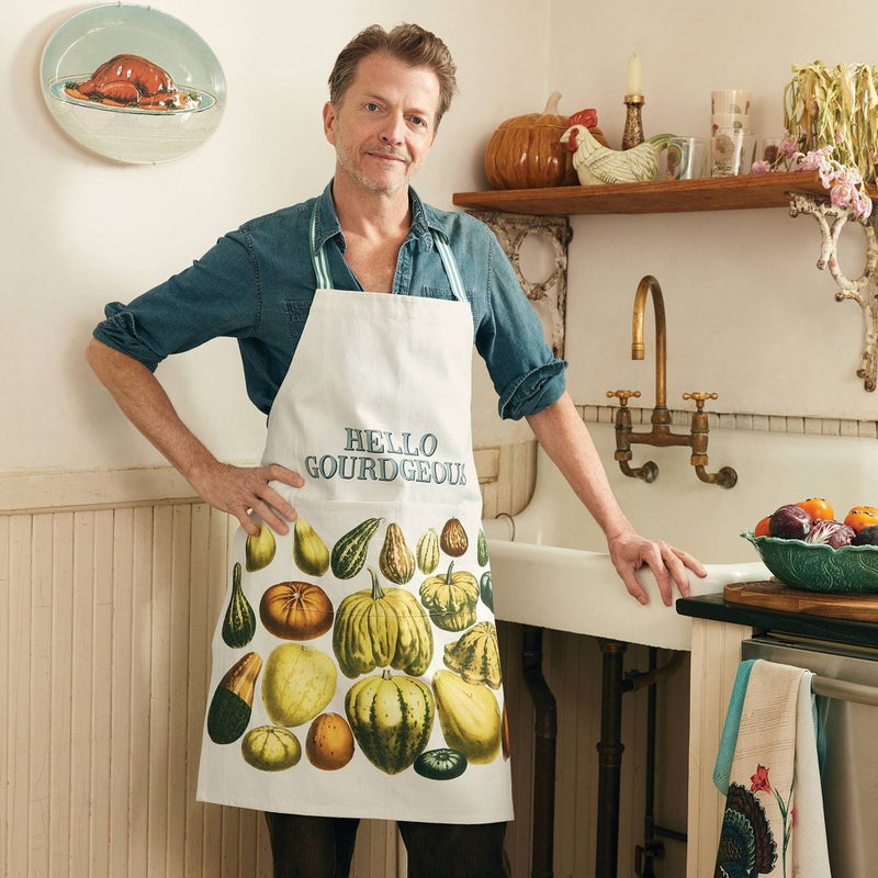 27"x34" Fall "Hello Gourdgeous" Cotton Kitchen Apron - John Derian for Target