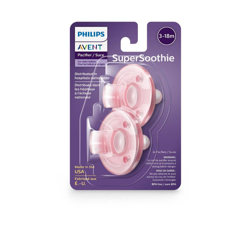 Philips Avent 2pk Soothie Pacifier 3+ Months - Pink