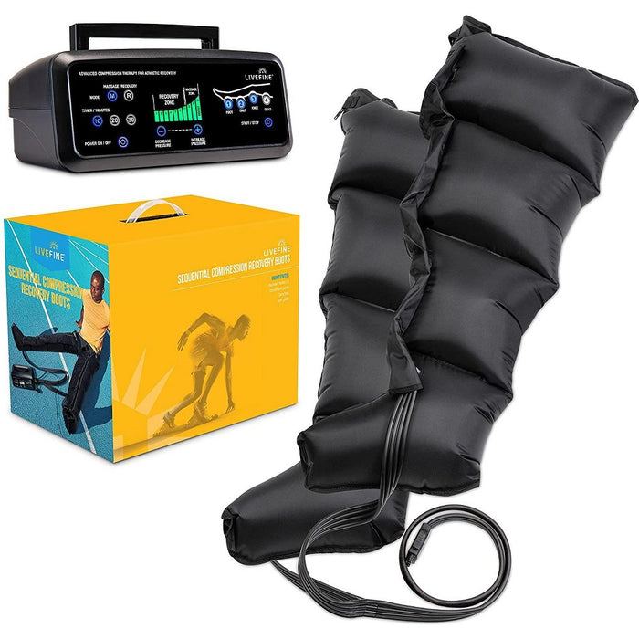 LiveFine Foot Massager Machine with Control Unit Pump for Pain Relief