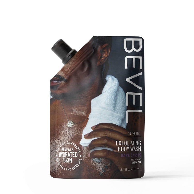 BEVEL Exfoliating Body Wash - Dark Cassis - 3.4 fl oz - Trial Size