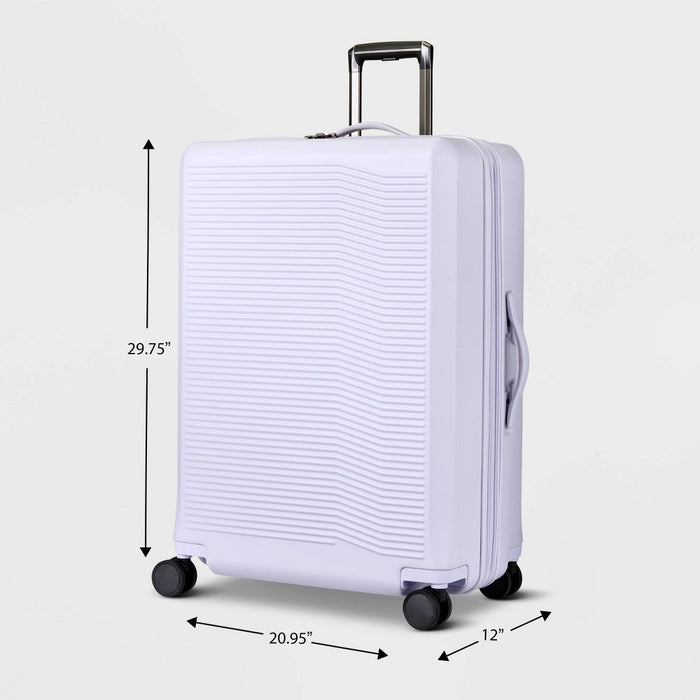Signature Hardside Large Checked Spinner Suitcase Matte Thistle - Open Story (LOCAL PICKUP ONLY)