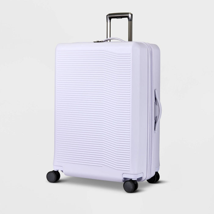 Signature Hardside Large Checked Spinner Suitcase Matte Thistle - Open Story (LOCAL PICKUP ONLY)