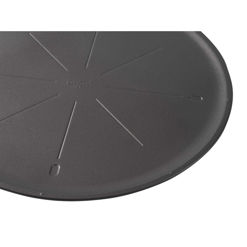 GoodCook 16" Nonstick Steel Ready Pizza Pan with Guides Gray