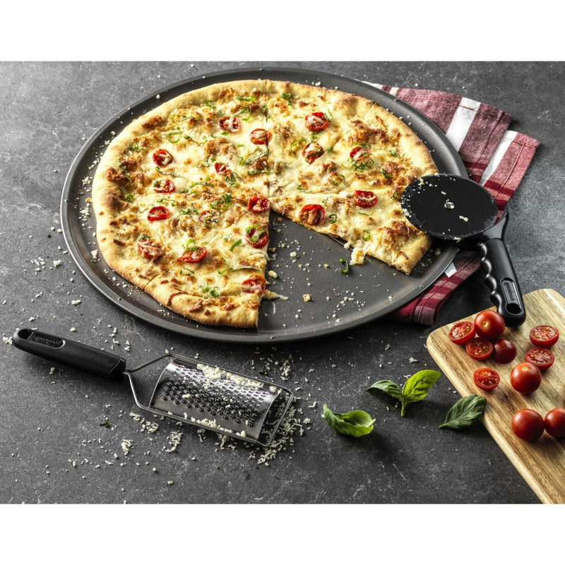 GoodCook 16" Nonstick Steel Ready Pizza Pan with Guides Gray