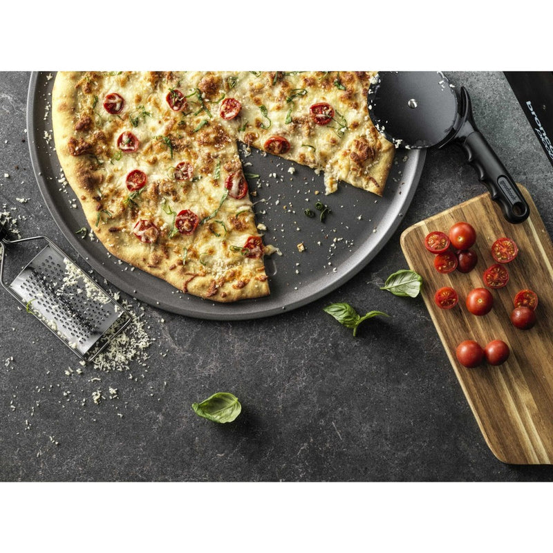 GoodCook 16" Nonstick Steel Ready Pizza Pan with Guides Gray