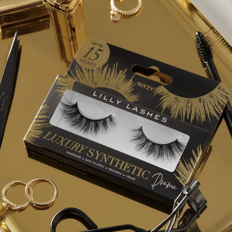Lilly Lashes Luxury Synthetic False Eyelashes Drama - Ritzy - 1ct