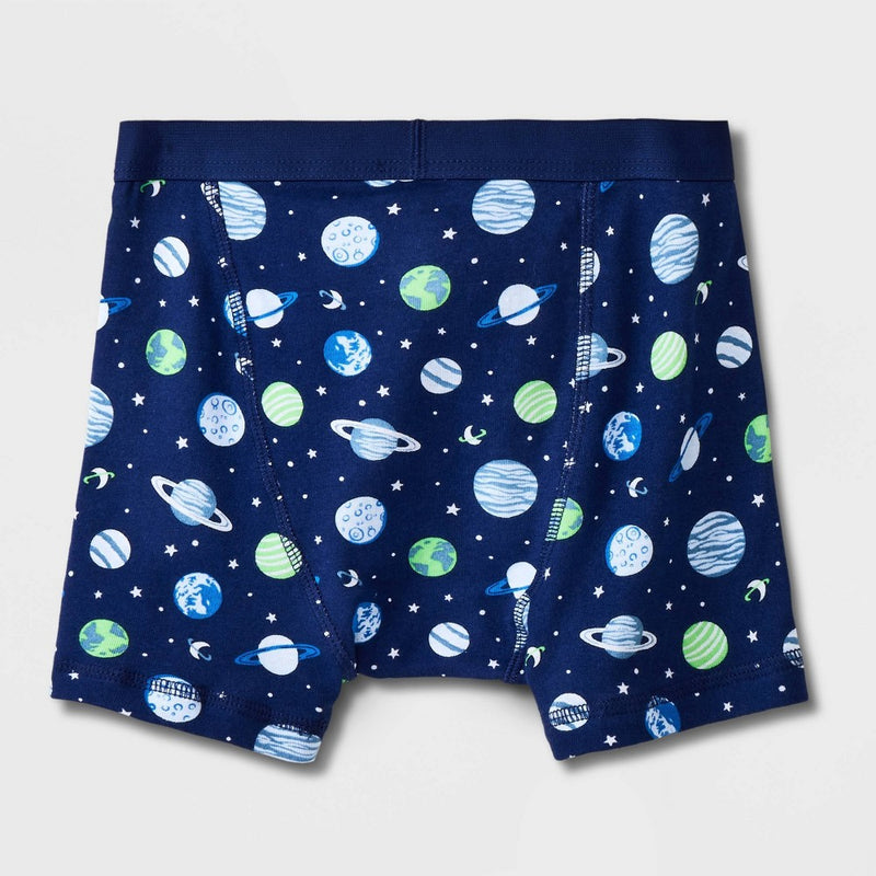 Boys' 7pk Space Boxer Briefs - Cat & Jack Blue/White XS