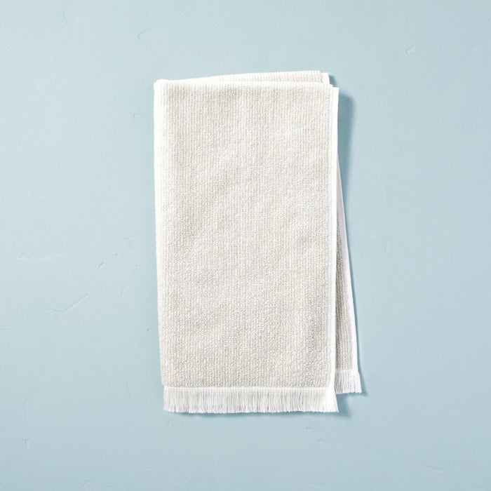 Microstripe Terry Cotton Hand Towel Taupe - Hearth & Hand with Magnolia