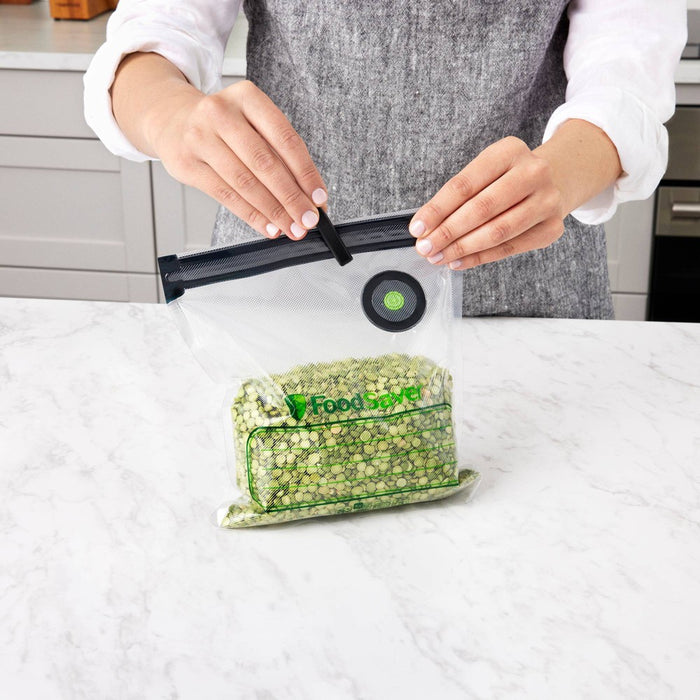 FoodSaver Reusable Gallon Vacuum Zipper Bags - for use with FoodSaver Handheld Vacuum Sealers - 8ct