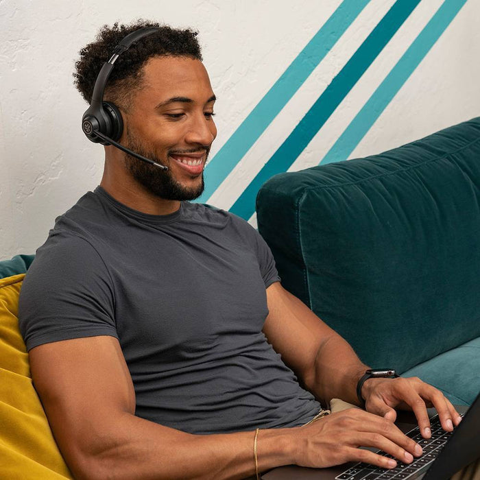 JLab Go Work Hybrid Bluetooth Wireless Headset - Black