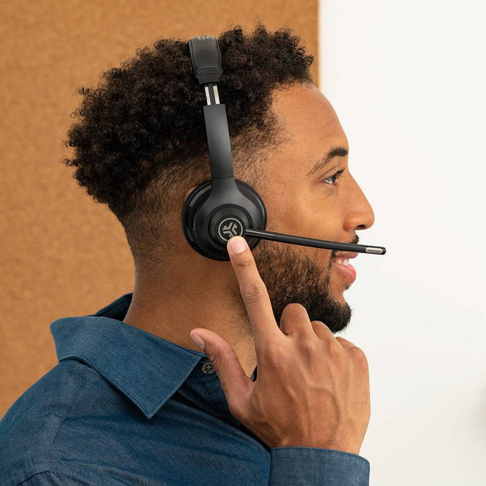 JLab Go Work Hybrid Bluetooth Wireless Headset - Black
