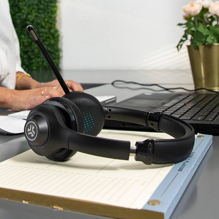 JLab Go Work Hybrid Bluetooth Wireless Headset - Black