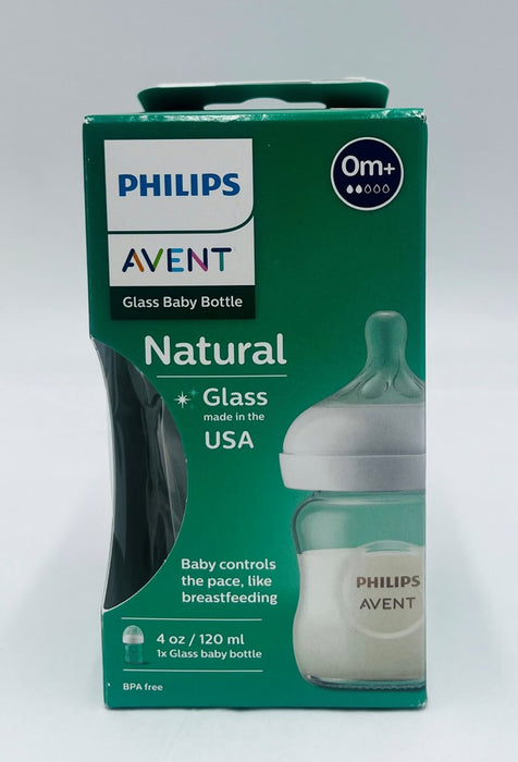 Philips Avent Glass Natural Baby Bottle Natural Response Nipple - Clear 4oz