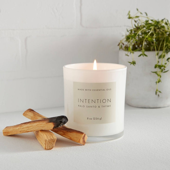 8oz Wood Lidded Glass Wellness Intention Candle - Threshold