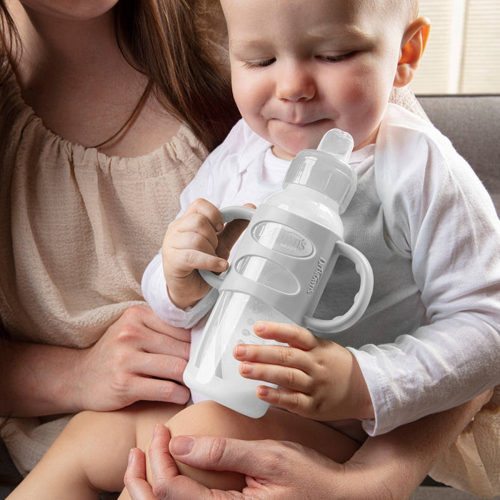 Dr. Brown's Options + Sippy Bottle with Silicone Handles - Gray - 8oz