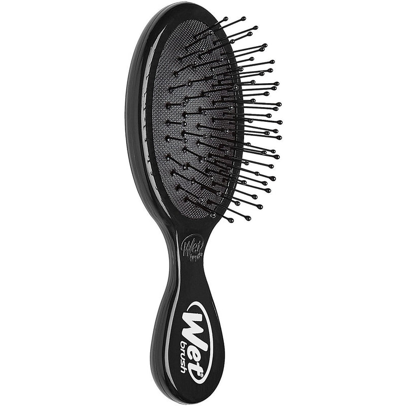 Wet Brush Mini Detangler Hair Brush for Less Pain, Effort and Breakage - Solid Black