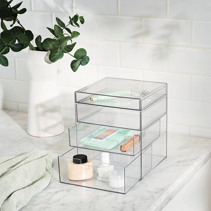 4 Drawer Stackable Countertop Organizer Clear - Brightroom