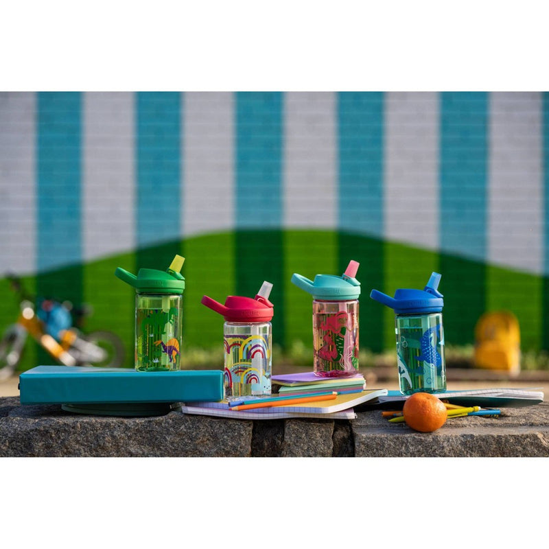 CamelBak Eddy+ Kids' 14oz Tritan Renew Water Bottle - Green Dinosaur Island