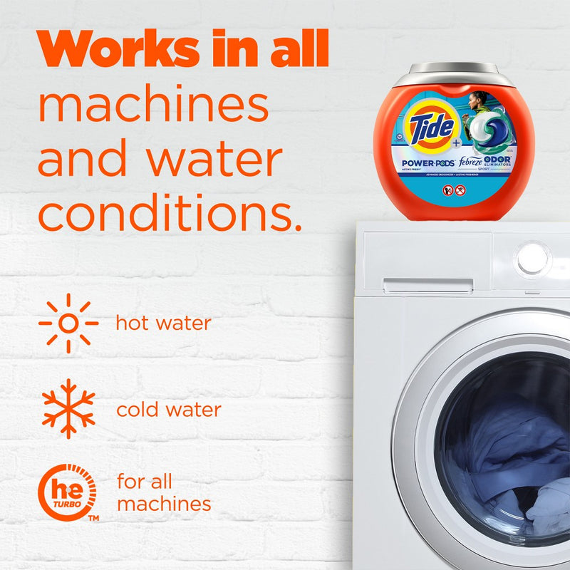 Tide Febreze Odor Laundry Detergent - Sport - 63ct