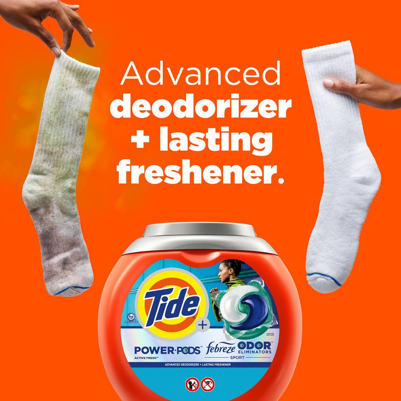 Tide Febreze Odor Laundry Detergent - Sport - 63ct