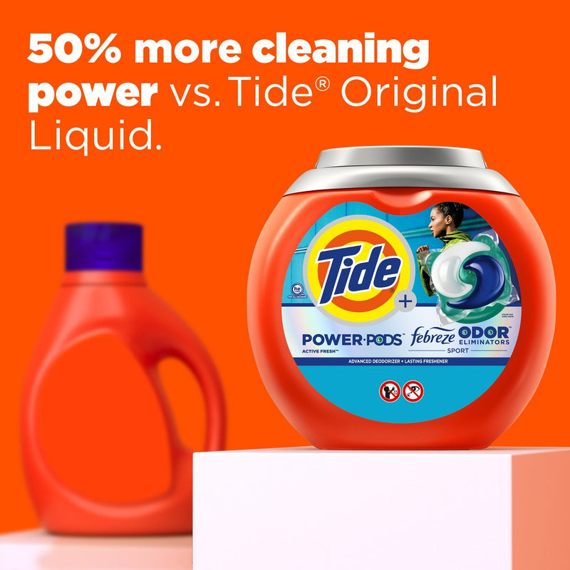 Tide Febreze Odor Laundry Detergent - Sport - 63ct