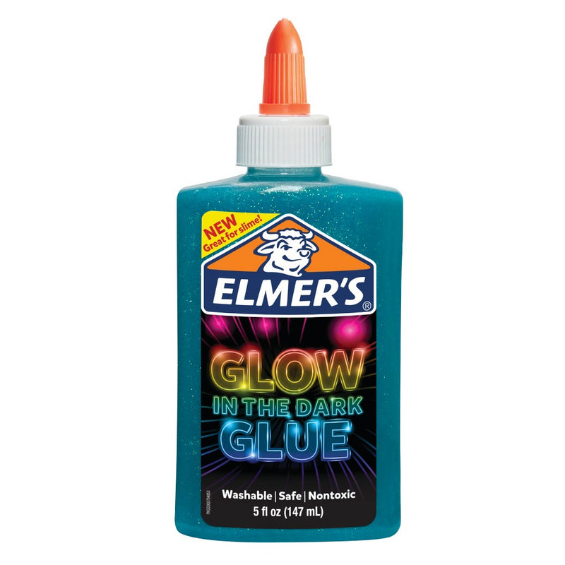 Elmer's 5oz Washable School Glue Glow in the Dark - Neon Blue