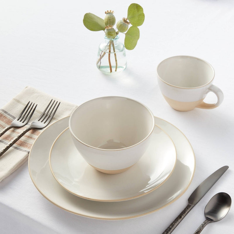 16pc Stoneware Wethersfield Dinnerware Set White - Threshold (LOCAL PICKUP ONLY)