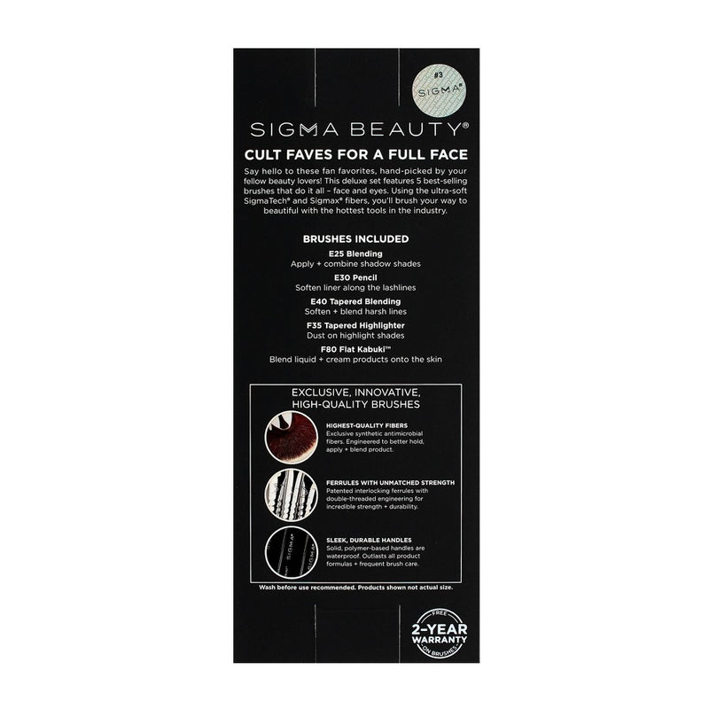 Sigma Beauty Most-Wanted Brush Set - 5pc