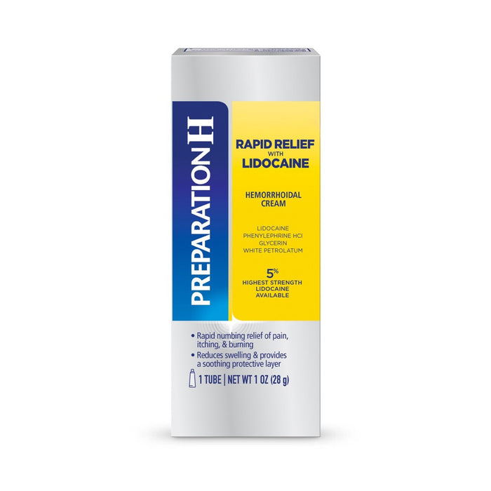 Preparation H Rapid Relief Hemorrhoid Symptom Treatment Cream with Lidocaine - 1oz