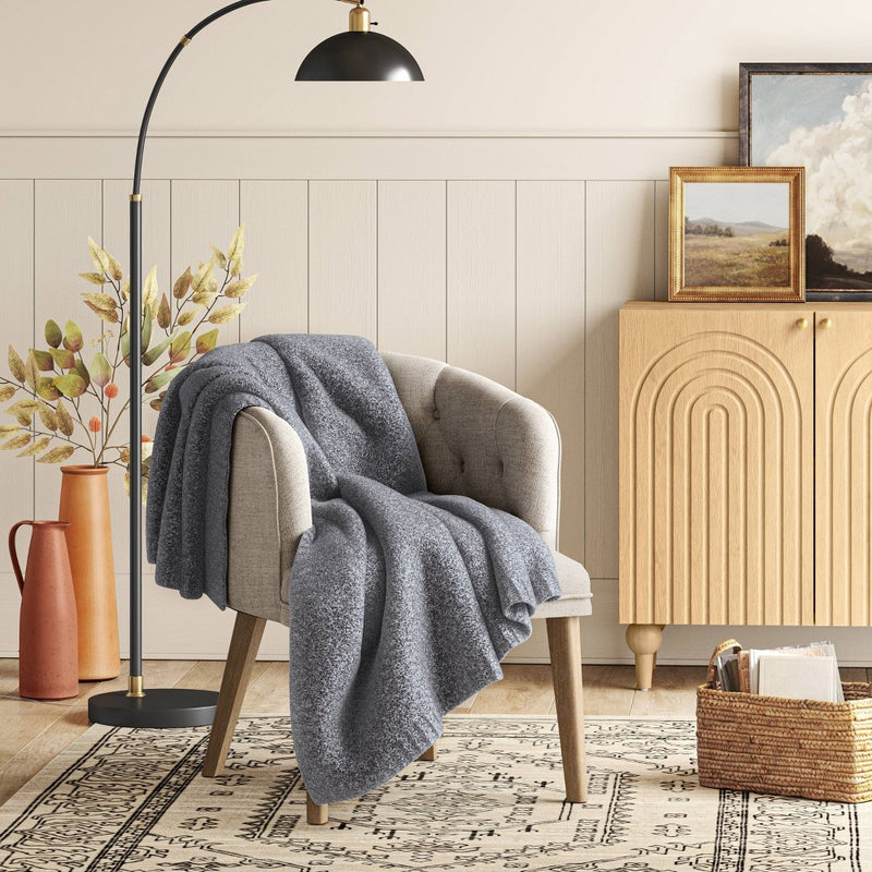 Cozy Knit Throw Blanket Light Blue - Threshold