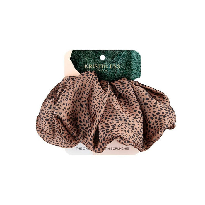 Kristin Ess Oversized Scrunchie - Cheetah