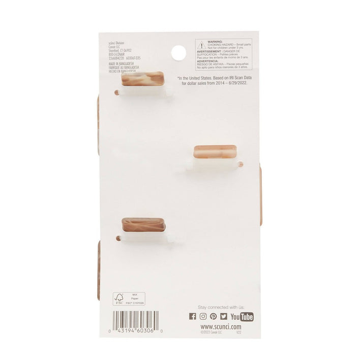 scunci Basic Hair Claw Clip - 3ct