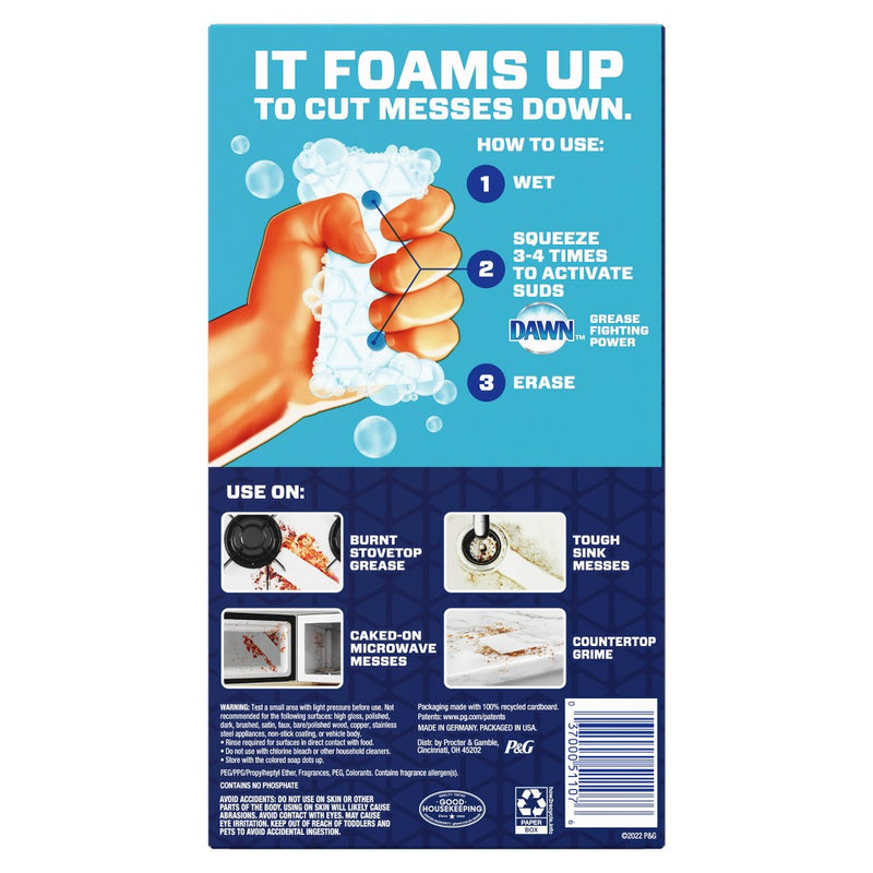 Mr. Clean Magic Eraser Kitchen with Dawn, Cleaning Pads with Durafoam - 4ct