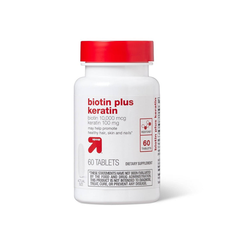 Biotin Plus Keratin Caplets - 60ct - up & up