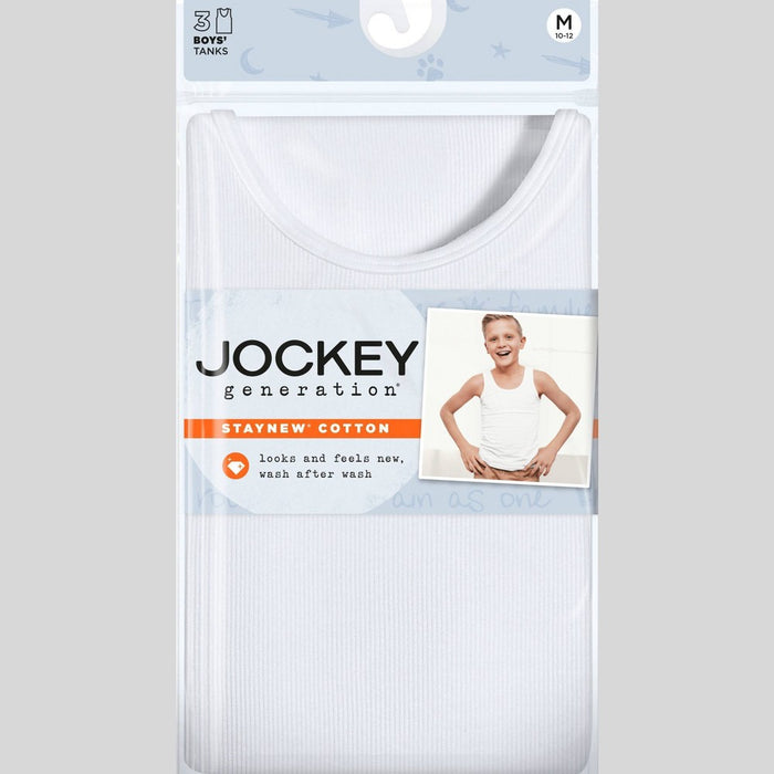 Jockey Generation Boys' 3pk Tank - White L