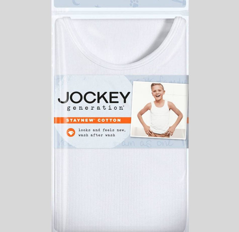 Jockey Generation Boys' 3pk Tank - White L