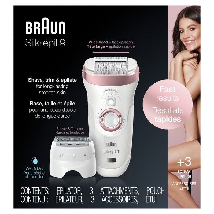 Braun Silk-epil 9-720 2-in-1 Women's Cordless Wet & Dry Epilator