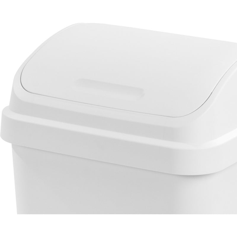 13gal Swing Top Waste Basket White - Brightroom (LOCAL PICKUP ONLY)