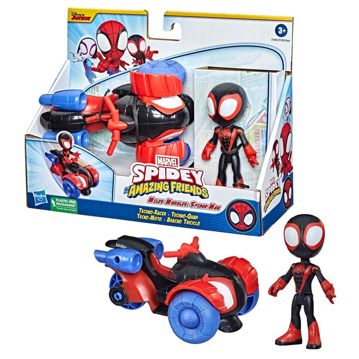 Marvel Spidey and His Amazing Friends Miles Morales Techno-Racer