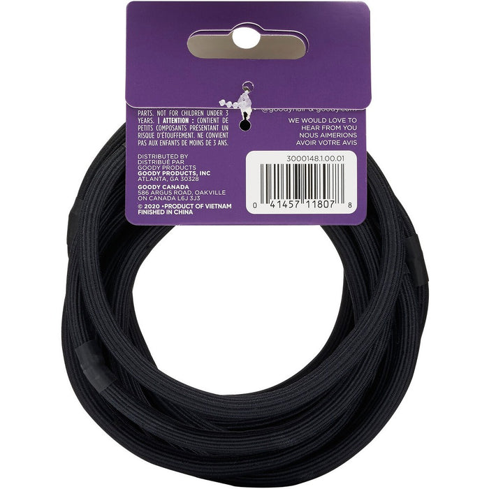 Goody Ouchless Xtra Long Extra Thick Elastic Hair Ties - Black - 10ct