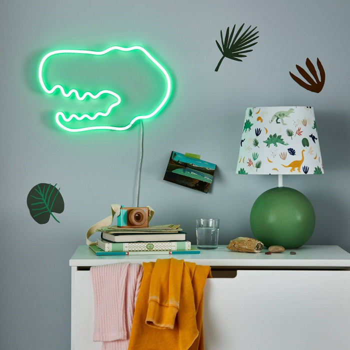 Neon Dinosaur GreenKids' Wall Decor - Pillowfort