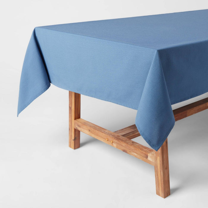 84" x 60" Cotton Tablecloth Blue - Threshold