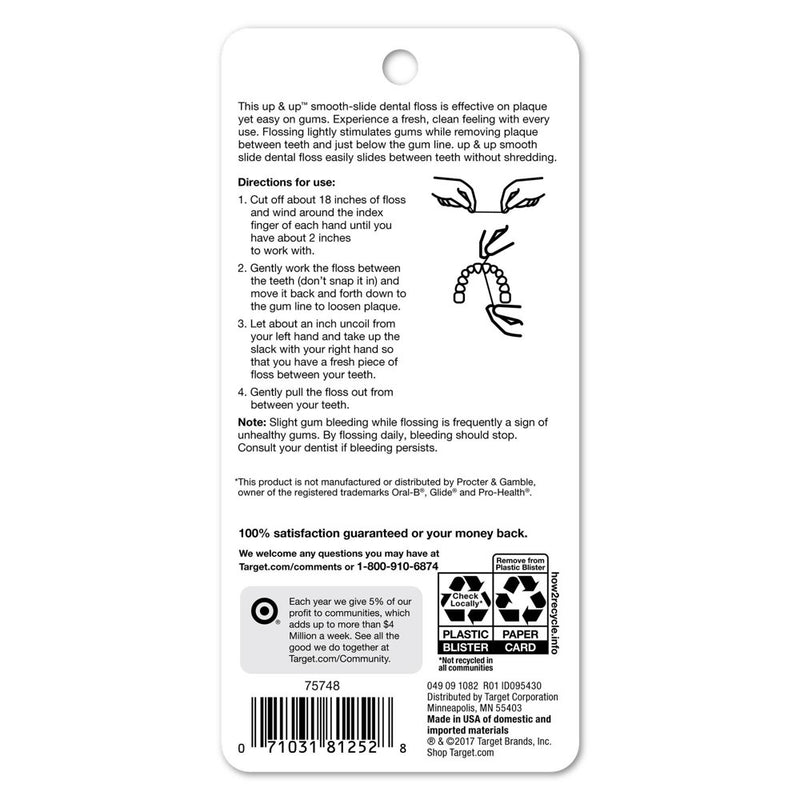 Smooth Slide Floss - 2pk - up & up