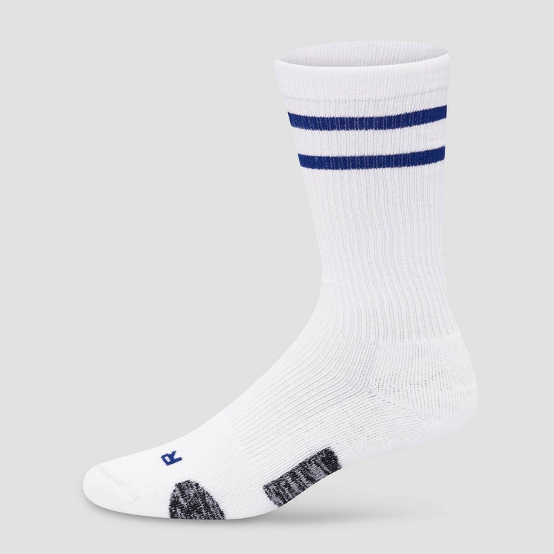 Hanes Premium Men's Compression Crew Socks 3pk - Black/White 6-12