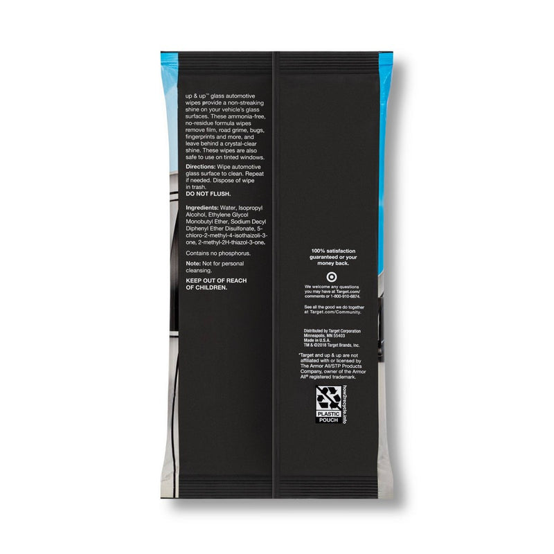 27ct Glass Automotive Wipes Pouch - up & up