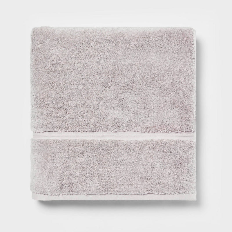 Oversized Spa Plush Bath Towel Light Gray - Threshold